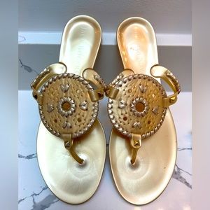 JACK ROGERS Georgica Jelly Gold Size 9